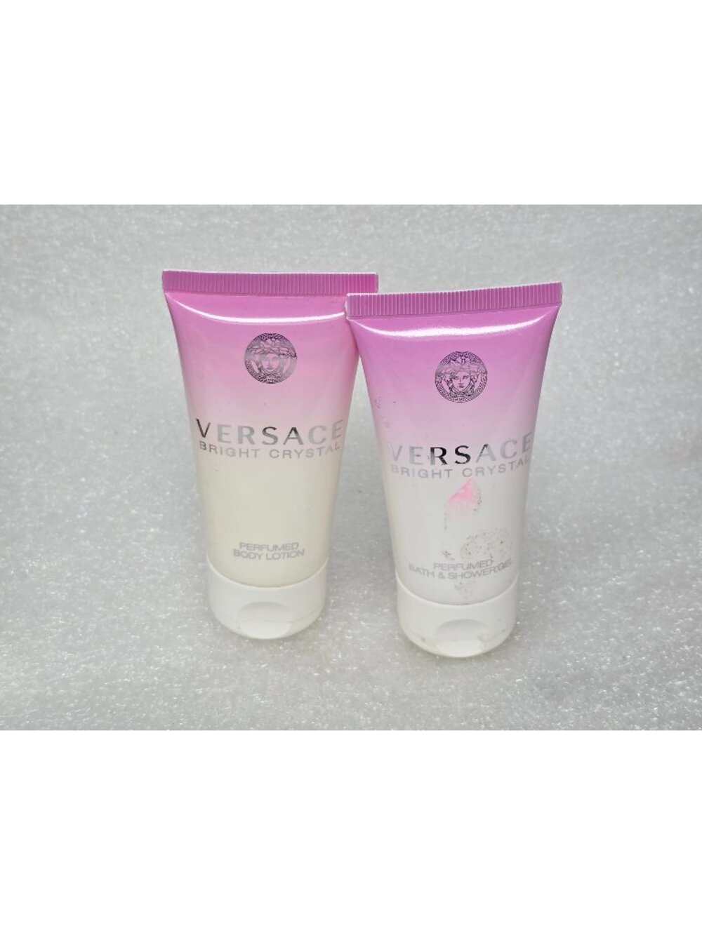 Versace Bright Crystal Perfumed Body Lotion & Bath & Shower Gel Set 1.7 oz Each
